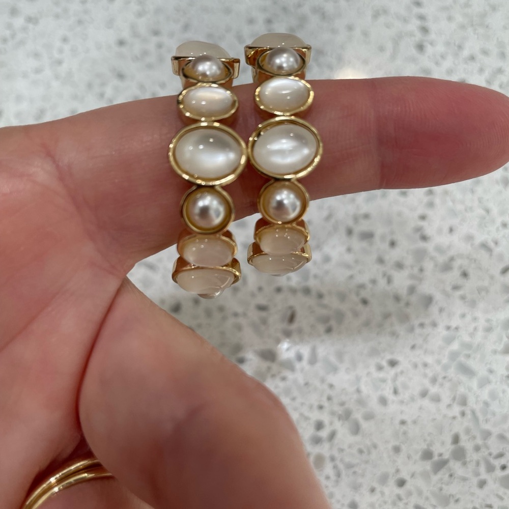 A New Day - Pearl Hoop Earrings